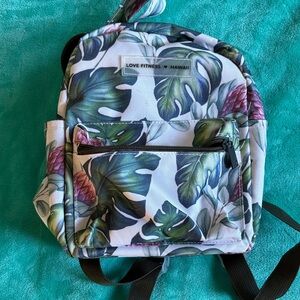Love Fitness Tropical Print Backpack